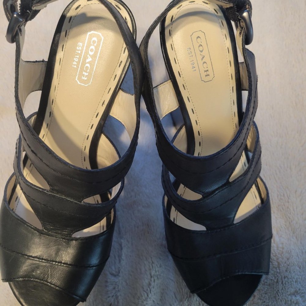 Coach Black Jazlyn Wedge Platform